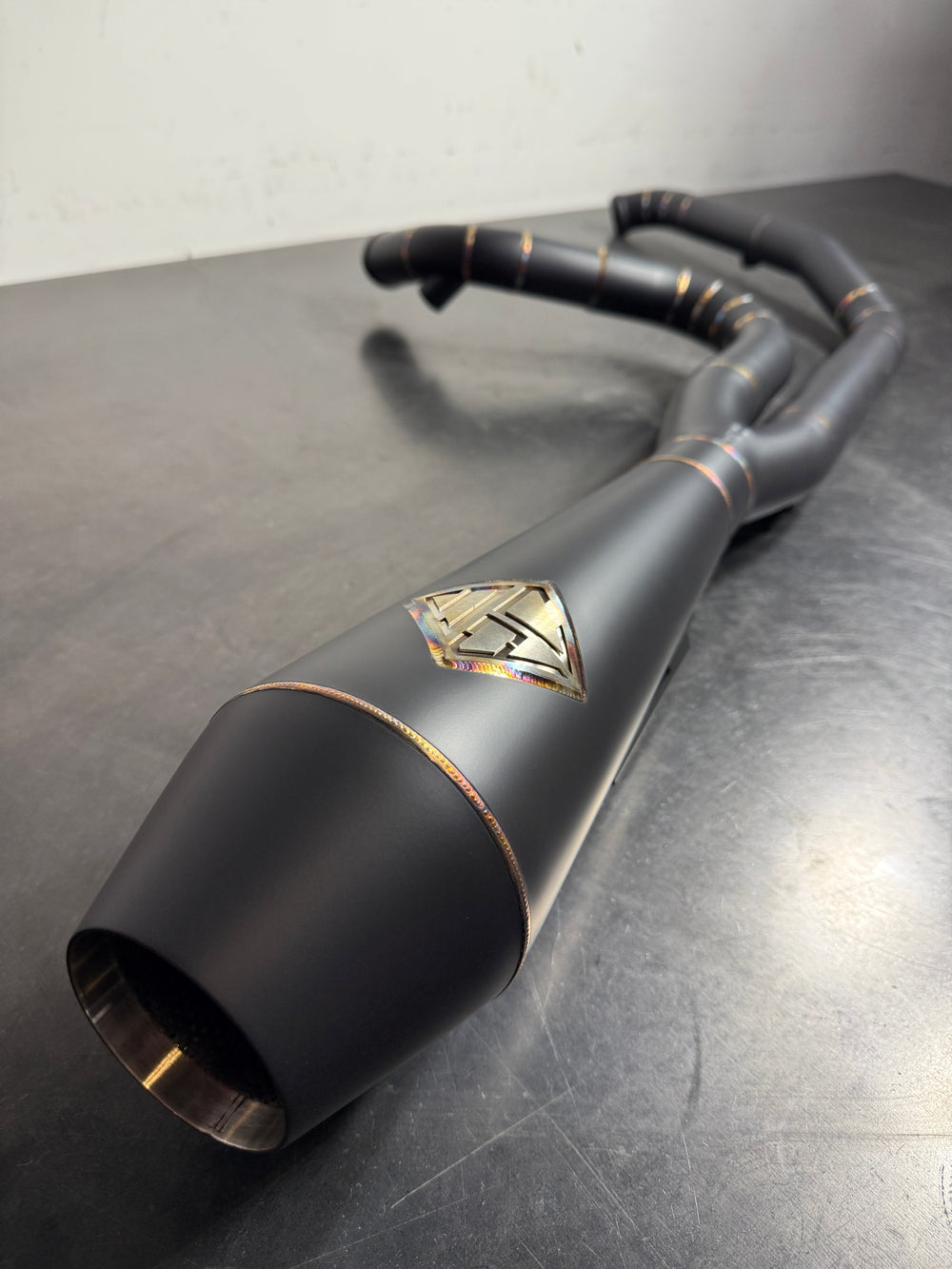 SP Concepts Big Bore 4.5 Works Edition Exhaust For Harley Softail 2018-2026 — Black Onyx