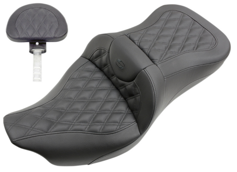 SADDLEMEN 0801-1187 808-07B-182BR LS Roadsofa™ Seat Lattice Stitch - Backrest