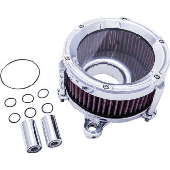 TRASK 1010-2047 TM-1020CH Assault Charge High-Flow Air Cleaner - Chrome - Throttle By Wire