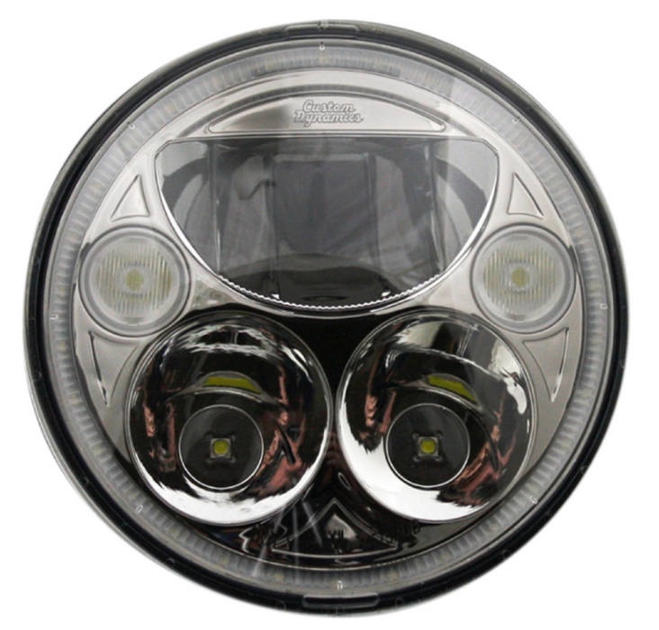 CUSTOM DYNAMICS 2001-1263 CDT-B-7-C TruBEAM® LED Headlight Headlamp - 7" - Chrome - Each