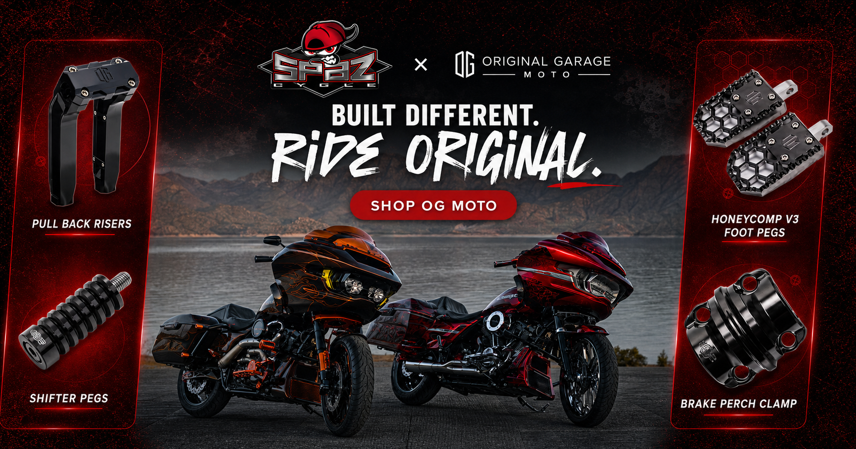Spaz Cycle x Original Garage Moto motorcycle parts - Shop OG Moto