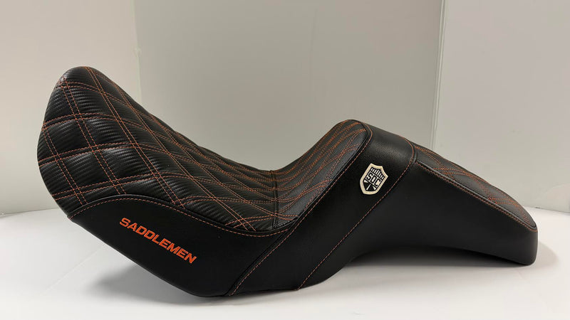 (OPEN BOX)  SADDLEMEN 0803-0629 ORANGE  STITCH SC80604DB Pro Series SDC Performance Grip SeaT