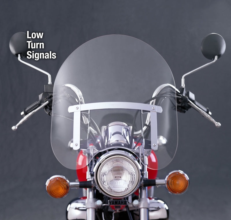 National Cycle NC125A 83-22 Harley XL/FXR/D/17-25 Hon/07+ Kaw Dakota 3 W/low Turn Signals Windshield-clr - User 1