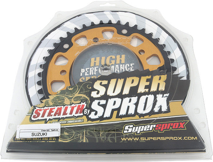 Supersprox 108-1793643 RST-1793-43-GLD REAR STEALTH SPROCKET ALU/STL 43T-520 GLD HAY/SUZ/TRI