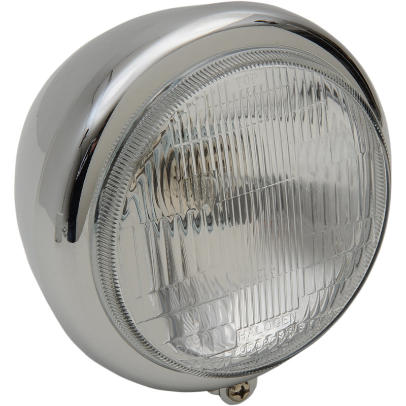 DRAG SPECIALTIES DS-280008 Chrome Custom Springer-Style Headlight Assemblies Headlight - 5-3/4" - Plain