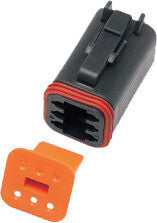 Namz Custom Cycle 850-08023 DP-6B 6-WIRE BLACK DEUTSCH PLUG & WDGLCK HD# 72116-94BK