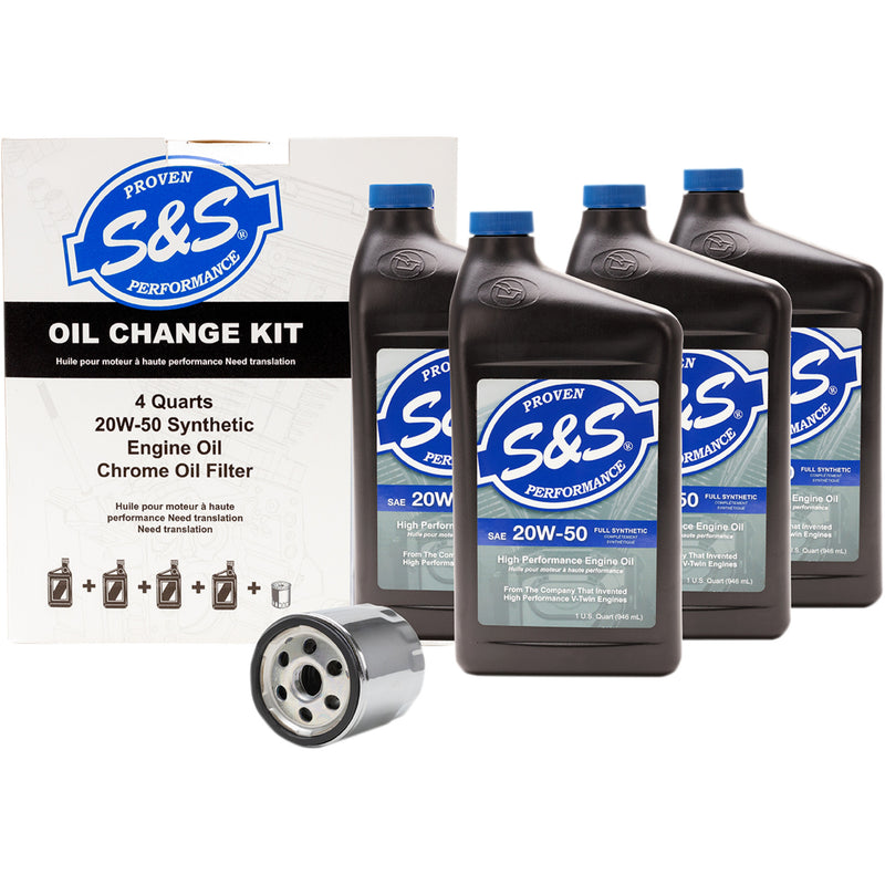 S&S Cycle Twin Cam Oil Change Kit - 218942 For Harley Motorcycles 1999-2017