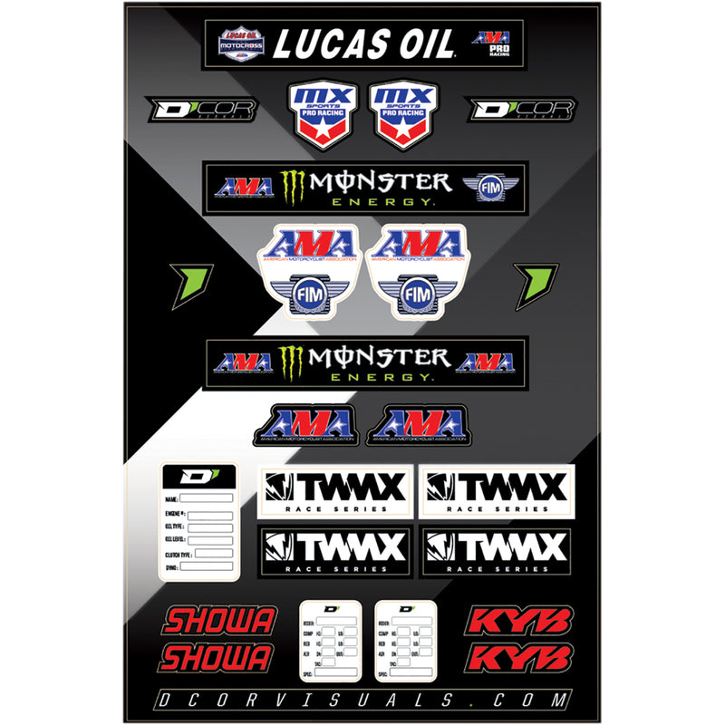D'COR VISUALS 4320-2248 40-90-116 Decal Sheet series logos