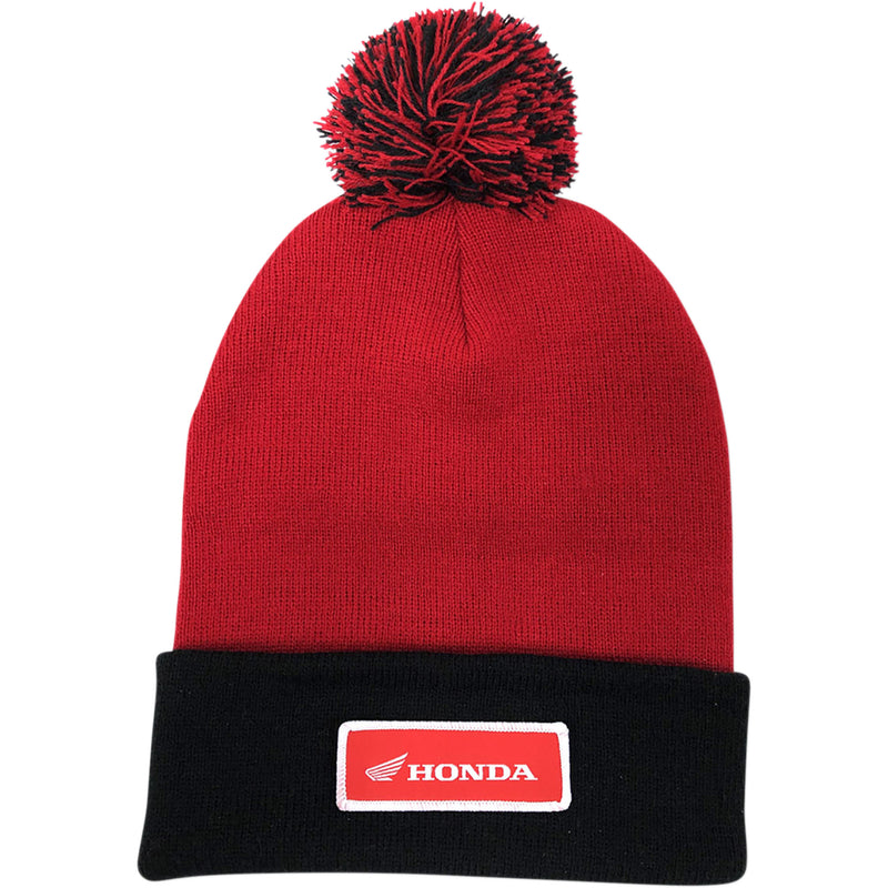 FACTORY EFFEX 2501-3262 23-86302 Beanie — , Black/Red Honda Pom Beanie - Red/Black