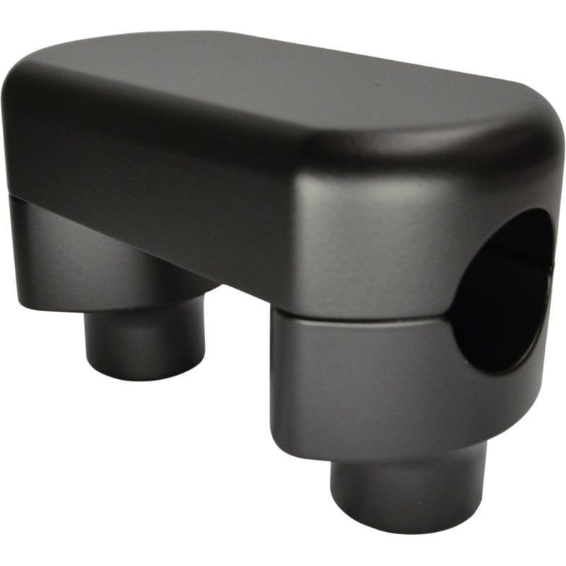 LA CHOPPERS 0602-0806 LA-7442-01M Solid Handlebar Riser & Top Clamp Kit - Risers - Solid Top - 1-1/2" - Flat Black