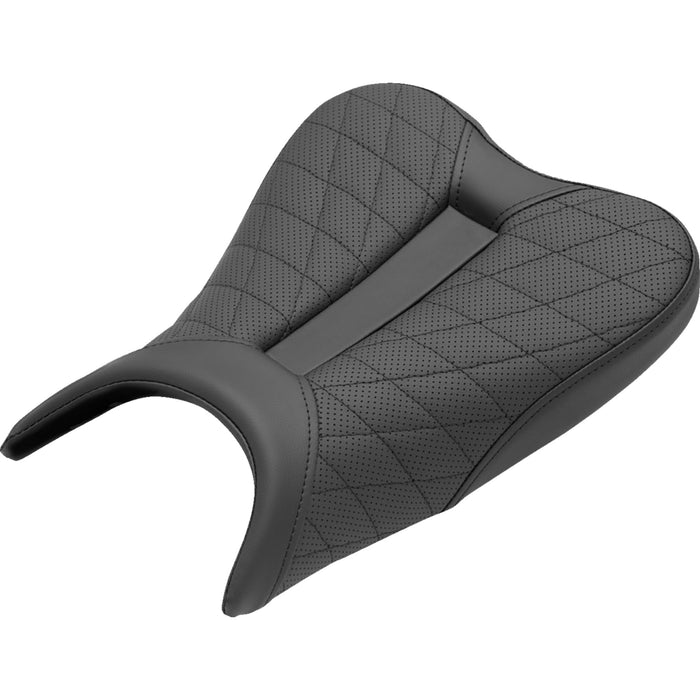 SADDLEMEN 0810-2403 0810-K079 Track Lattice Stitch Seat — Solo Seat Track Seat - Lattice Stitch - Black - Ninja 400 '18-'22