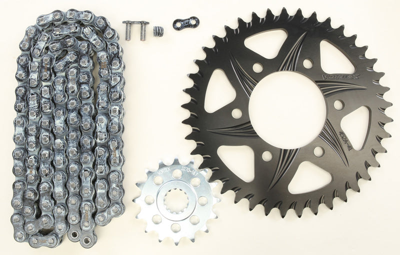 Vortex Sprocket Chain Kit Steel Aluminum 16/41T Black RX3 520-110L Black - CK6296 Kawasaki Ninja 2004-2005