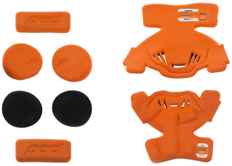 Pod 664-0535YL KP410-009-YL K1 KNEE BRACE PAD SET ORANGE YL (LEFT)