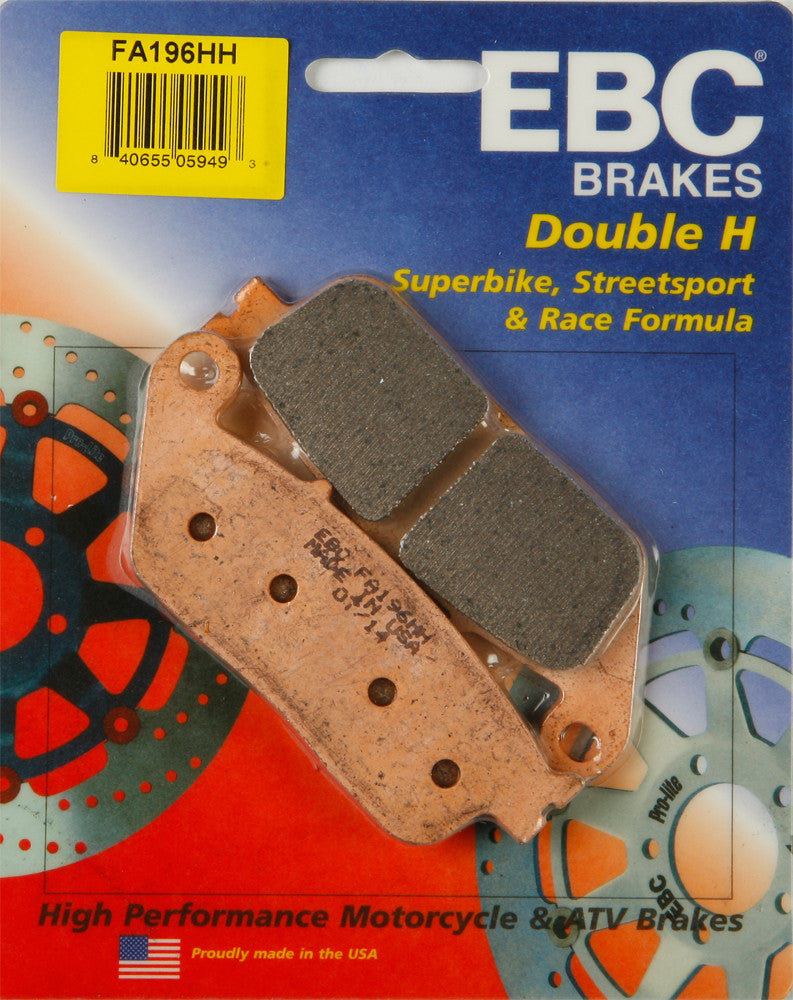 EBC Brake Pads - FA196HH For Honda Motorcycles 1990-2017 | Victory Motorcycles 2008-2017 | Triumph Motorcycles 1995-2015 | Indian 2014-2019