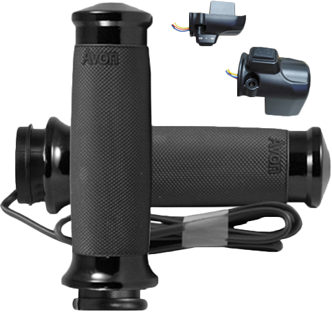 Avon 40-4395HBK CC-86-AN-F24-HT CUSTOM CONTOUR HEATED BLACK TWIST GRIP
