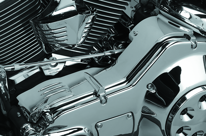 Kuryakyn 8294 Cast Inner Primary Cover 90-06 Touring Models Chrome - Photo - Primary