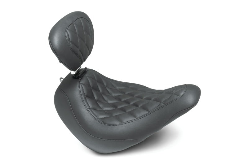 Mustang Motorcycle 83043 Mustang 18-21 Harley Low Rider, Sport Glide Wide Tripper Solo Seat W/dbr Diamond Stitch - Black - Photo - Primary