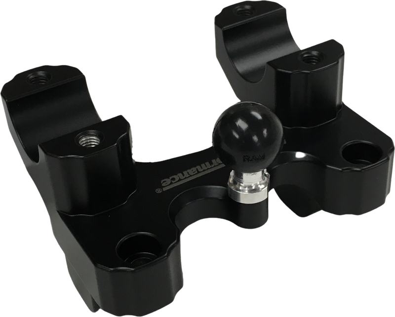 Helibars Offset Riser Black With RAM MNT `20-UP PAN America - HR10163-RB