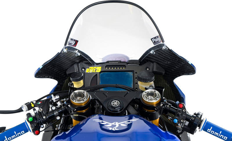 Domino Racing 58-2289 A45041C4648B7-0 A450 ROAD RACING GRIPS BLUE/WHITE PAIR
