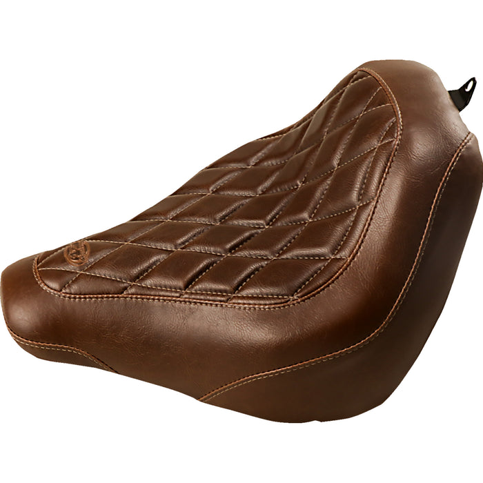 MUSTANG 0802-1240 83032 Wide Tripper™ Solo Seat - without Backrest - Diamond - Brown