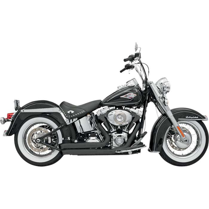 BASSANI XHAUST 1800-1158 12123D FireSweep Series Exhaust System - Black - Softail