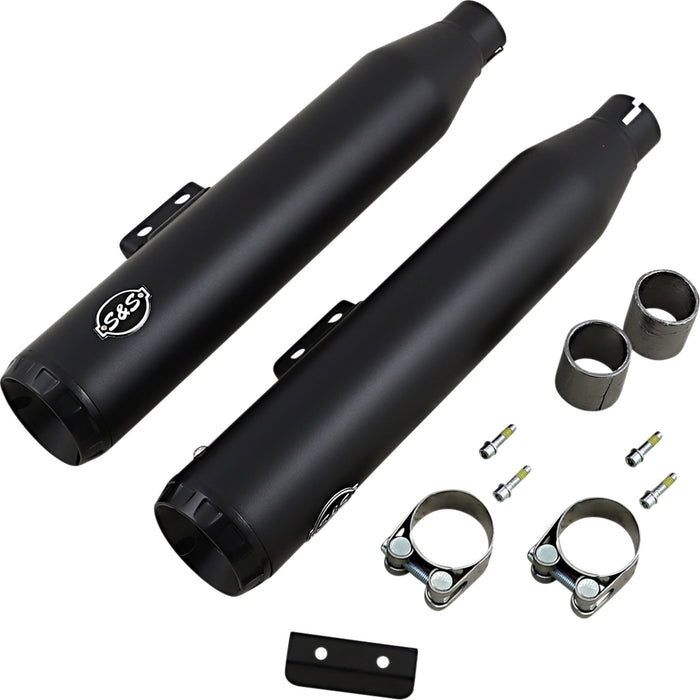 S&S CYCLE 1801-1476 550-0754B Grand National 50 State Slip-On Mufflers - Black