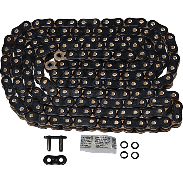 EK 1223-1476 520ZVX3-160KG 520 ZVX3 Extreme Sportbike Series Chain 520 ZVX3 - Sportbike Chain - 160 Links - Black/Gold
