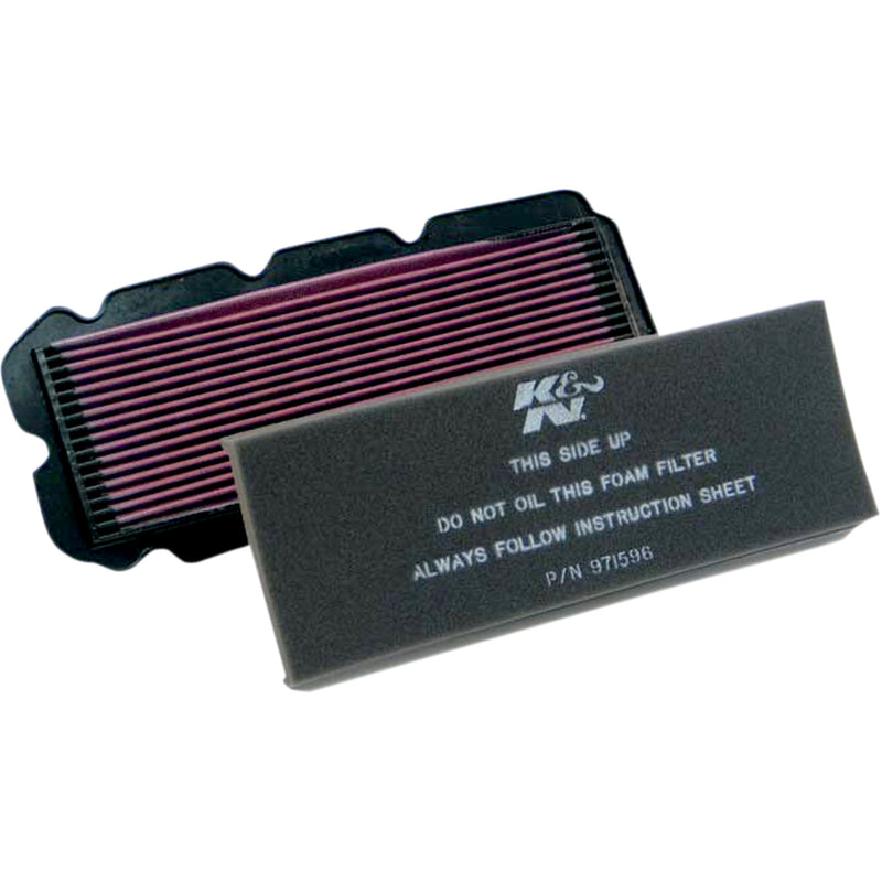 K & N High-Flow Air Filter - HA-1596 Honda GL1500C Valkyrie / GL1500CT Valkyrie Tour / GL1500CF Valkyrie Interstate 1997-2003