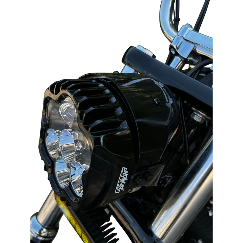 Custom Dynamics Shark Demon™ Headlight - SD2-PM-W For Harley 1999-2026