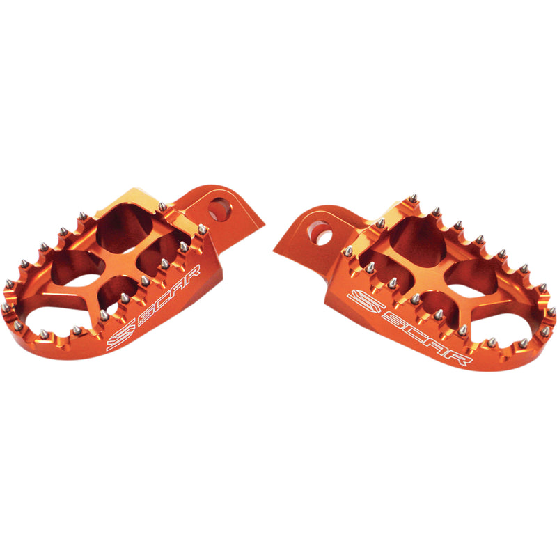 Scar Evolution Foot Pegs - S5510OR For Sherco Dirt Bikes 2008-2026 | Beta Dirt Bikes 2005-2021 | Husqvarna Dirt Bikes 2014-2023