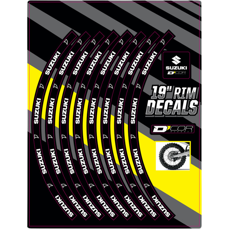 D'COR VISUALS 4320-2361 40-80-205 Rim Decal suzuki logo - 19" rear