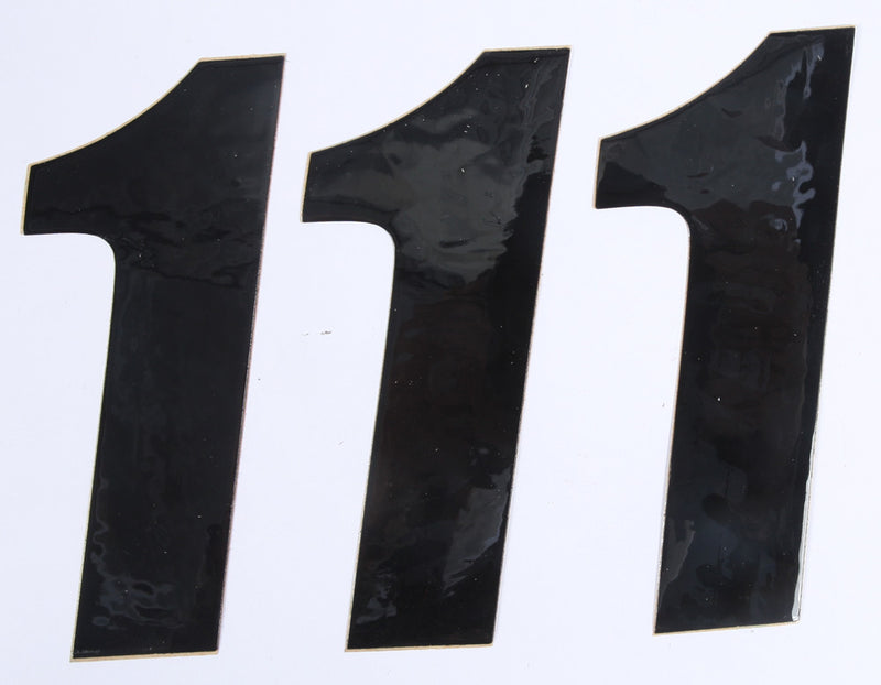 D'cor Visuals D-Cor Number 1 Black 6" 3/PK - 45-26-1