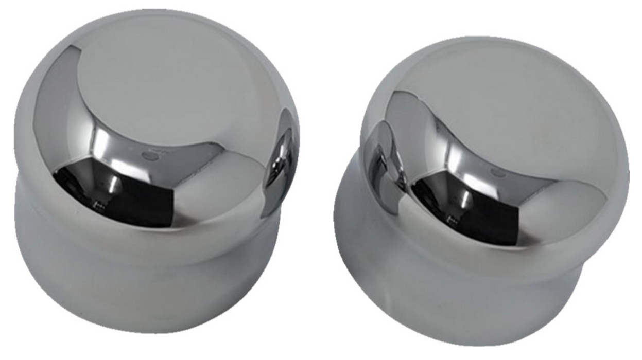 COVINGTONS 0214-2203 C0007-C Axle Cover - Axle Covers - Front - Smooth - Chrome - Pair - '08-'23