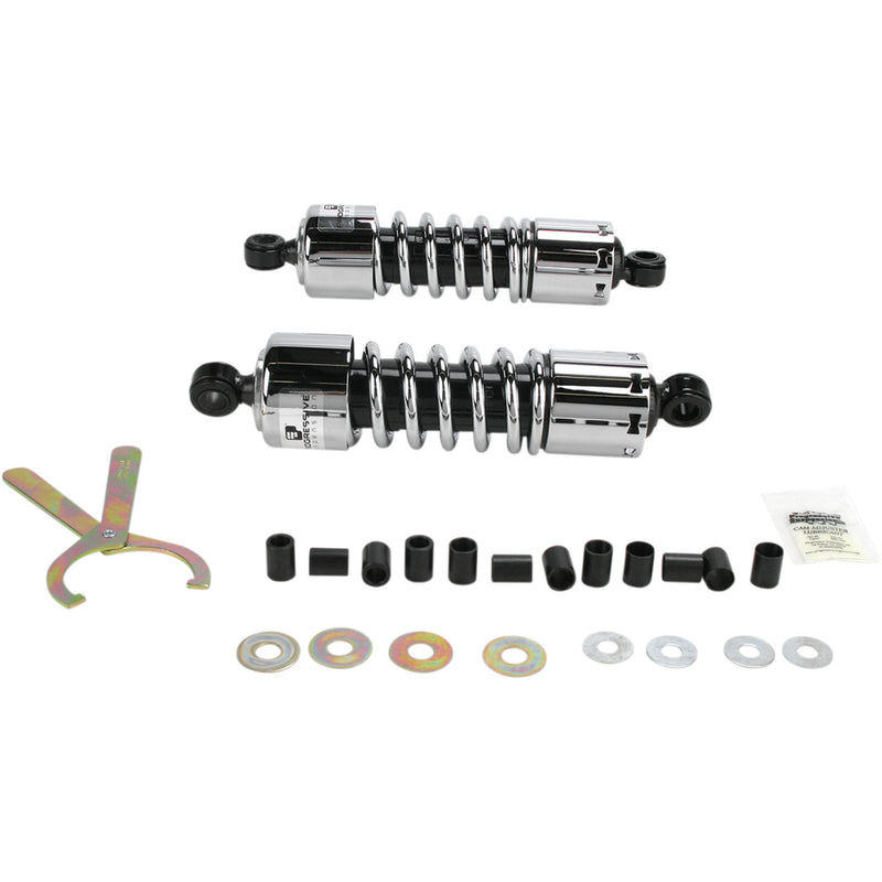 PROGRESSIVE SUSPENSION PS4204C 412-4204C 412 Series Cruiser Shocks — Standard Shocks - 412 Cruiser Series - Chrome - 11" - Standard