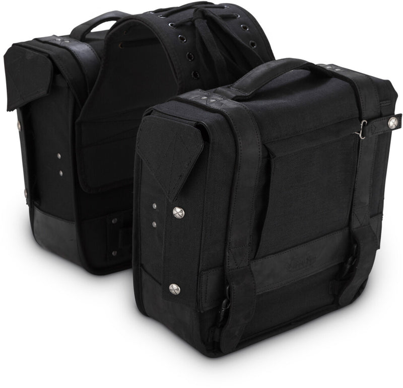 Burly Brand 750-05507 B15-1002B THROWOVER SADDLEBAG BLACK