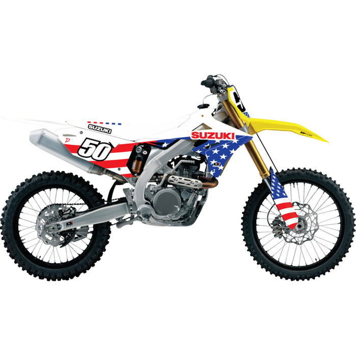 D'COR VISUALS 4302-7466 20-40-400 Complete Graphics Kit Graphic Kit - USA Suzuki - Suzuki - RM-Z 250/450