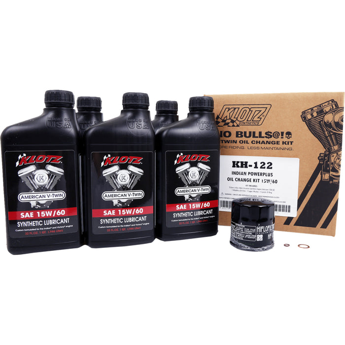 Klotz Oil Oil Change Kit - KH-122 For Indian 2020-2024
