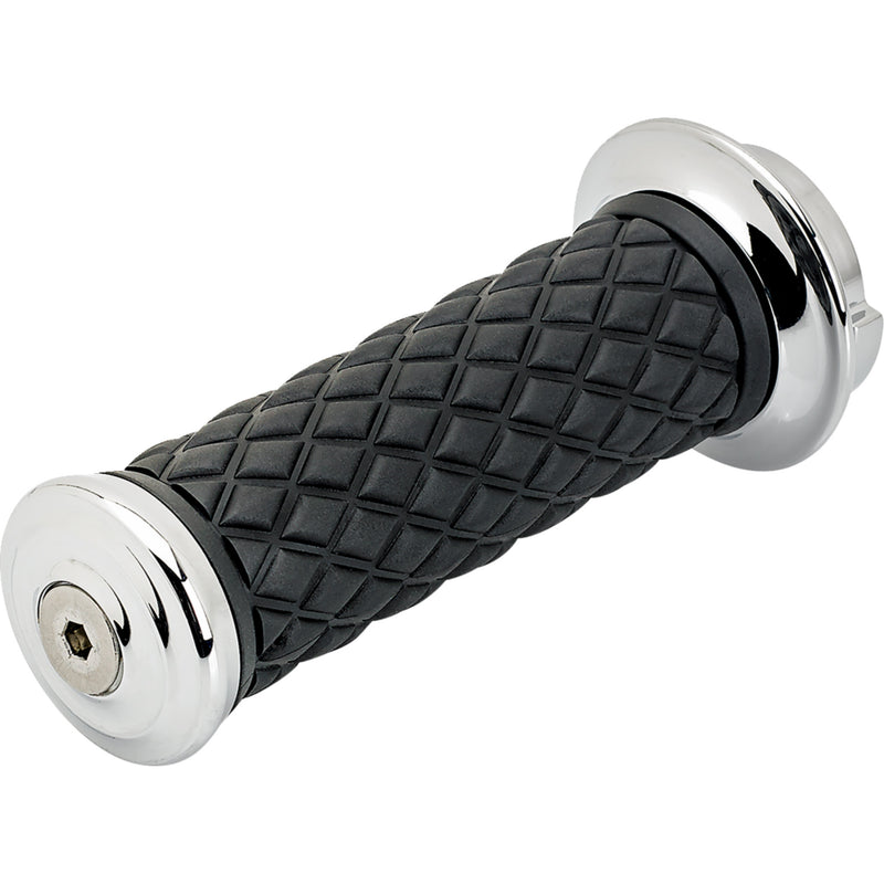 Biltwell Alumicore Grips Grips Alumicore TBW Chrome - 6608-105-01 For Harley Motorcycles 2022-2023