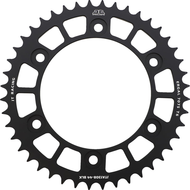JT SPROCKETS 1211-2558 JTA1308.44BLK RaceLite Aluminum Rear Sprocket Rear Sprocket - Honda - Black - 44 Tooth