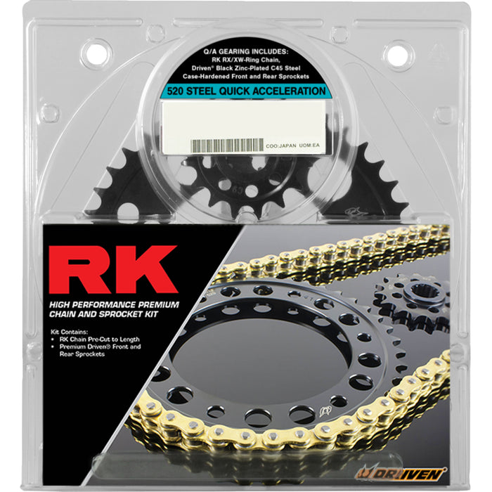 RK 1230-1684 3106-079PGX Quick Acceleration Chain and Sprocket Kit Chain and Sprocket Kit - Quick Acceleration - Gold - Suzuki GSX-R1000 '07-'08
