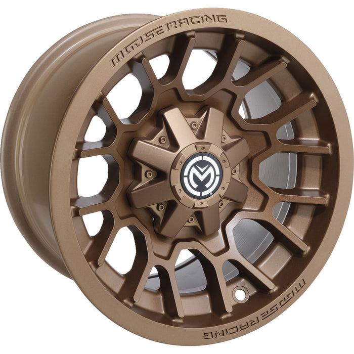 MOOSE OFFROAD 0230-1398 24MO128110BZ4 24X Wheel Wheel - 24X - Rear - Bronze - 12x8 - 4/110 - 4+4