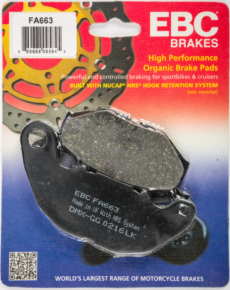 Ebc 15-663 FA663 BRAKE PADS FA663 ORGANIC