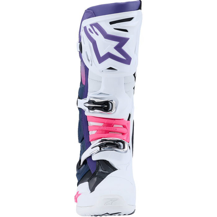 ALPINESTARS Tech 10 Boots White/Violet/Navy/Pink - Fluorescent US
