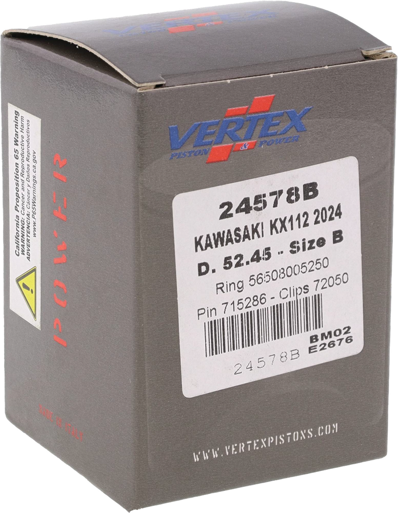 Vertex Cast Replica Piston Kit - 24578B Kawasaki KX 112 2022-2024