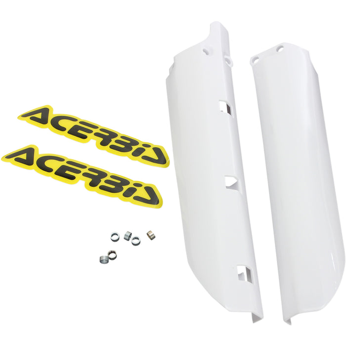 ACERBIS 0412-0282 2404730002 Replacement Fork Covers for Yamaha — Fork Fork Covers - Lower - White
