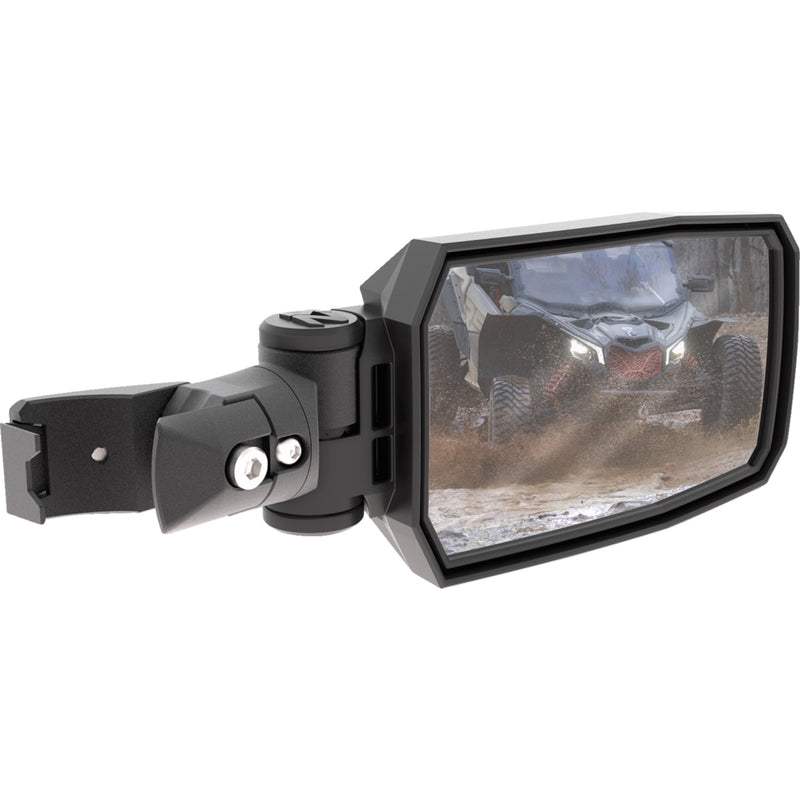 SEIZMIK 0640-1730 56-90094KIT Trailrider Side View Mirror Kit for Roll Cages Mirrors - Trailrider - Side View - Rectangle - Black - 1.875"/2" ROPS - Pair