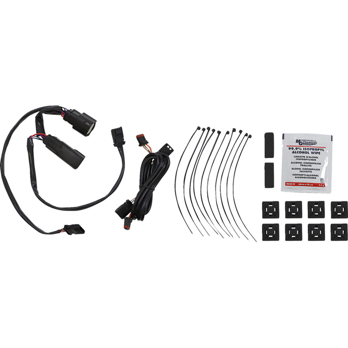 CUSTOM DYNAMICS 2040-2874 CD-SBL-DC4-SC Saddlebag Latch Dual Color Accent Lights - Smoke - Chrome
