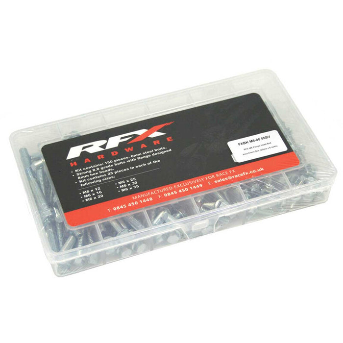 Rfx 739-0202 FXBK M6-00 55SV M6 FLANGE HEAD BOLT BOX 12/16/20/25/30/35MM