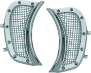 Kuryakyn 6518 Mesh Headlight Vent Accents Chrome - Photo - Primary