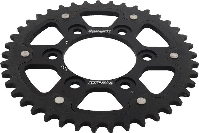 Supersprox Rear Stealth Sprocket Aluminum Steel 41T-525 Black - RST-1489-41-BLK Kawasaki Motorcycles 1996-2017